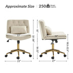 Modern Flannel Swivel And Tilt Office Chair With Backrest