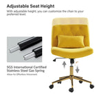 Modern Flannel Swivel And Tilt Office Chair With Backrest