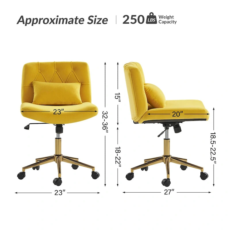 Modern Flannel Swivel And Tilt Office Chair With Backrest