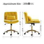 Modern Flannel Swivel And Tilt Office Chair With Backrest