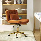 Modern Flannel Swivel And Tilt Office Chair With Backrest