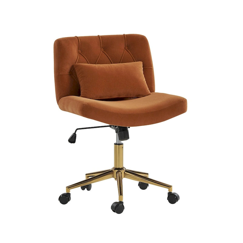 Modern Flannel Swivel And Tilt Office Chair With Backrest