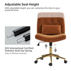 Modern Flannel Swivel And Tilt Office Chair With Backrest