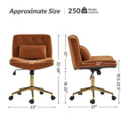 Modern Flannel Swivel And Tilt Office Chair With Backrest