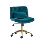 Modern Flannel Swivel And Tilt Office Chair With Backrest