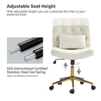 Modern Flannel Swivel And Tilt Office Chair With Backrest