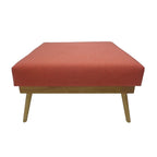Medieval Square Footstool With Rubberwood Legs