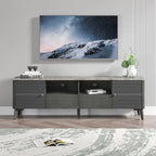 Stylish 70-Inch TV Stand with Marble-Printed Top - 70 in Width