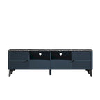 Stylish 70-Inch TV Stand with Marble-Printed Top - 70 in Width