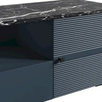 Stylish 70-Inch TV Stand with Marble-Printed Top - 70 in Width