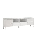 Stylish 70-Inch TV Stand with Marble-Printed Top - 70 in Width
