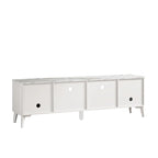 Stylish 70-Inch TV Stand with Marble-Printed Top - 70 in Width