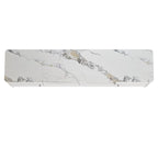 Stylish 70-Inch TV Stand with Marble-Printed Top - 70 in Width