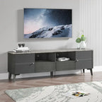 Stylish 70-Inch TV Stand with Marble-Printed Top - 70 in Width