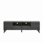 Stylish 70-Inch TV Stand with Marble-Printed Top - 70 in Width