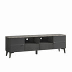 Stylish 70-Inch TV Stand with Marble-Printed Top - 70 in Width