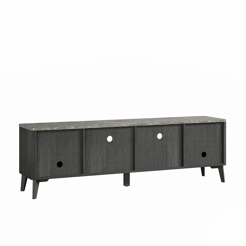Stylish 70-Inch TV Stand with Marble-Printed Top - 70 in Width