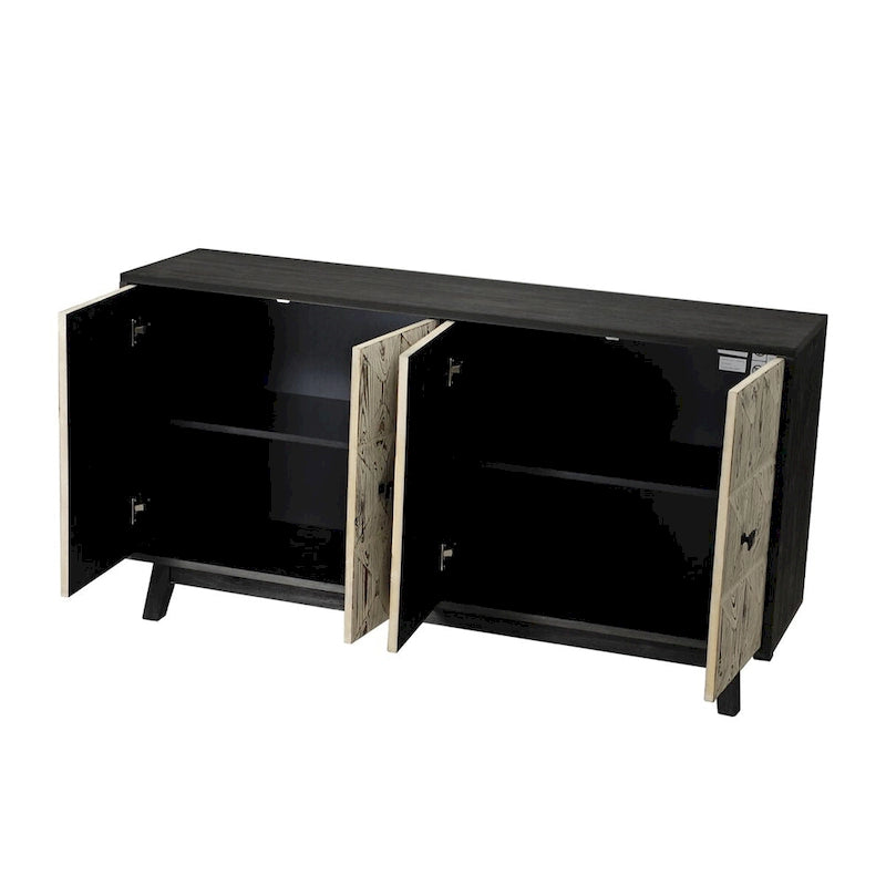 Retro-Style Sideboard, Freestanding Sideboard Storage Cabinet